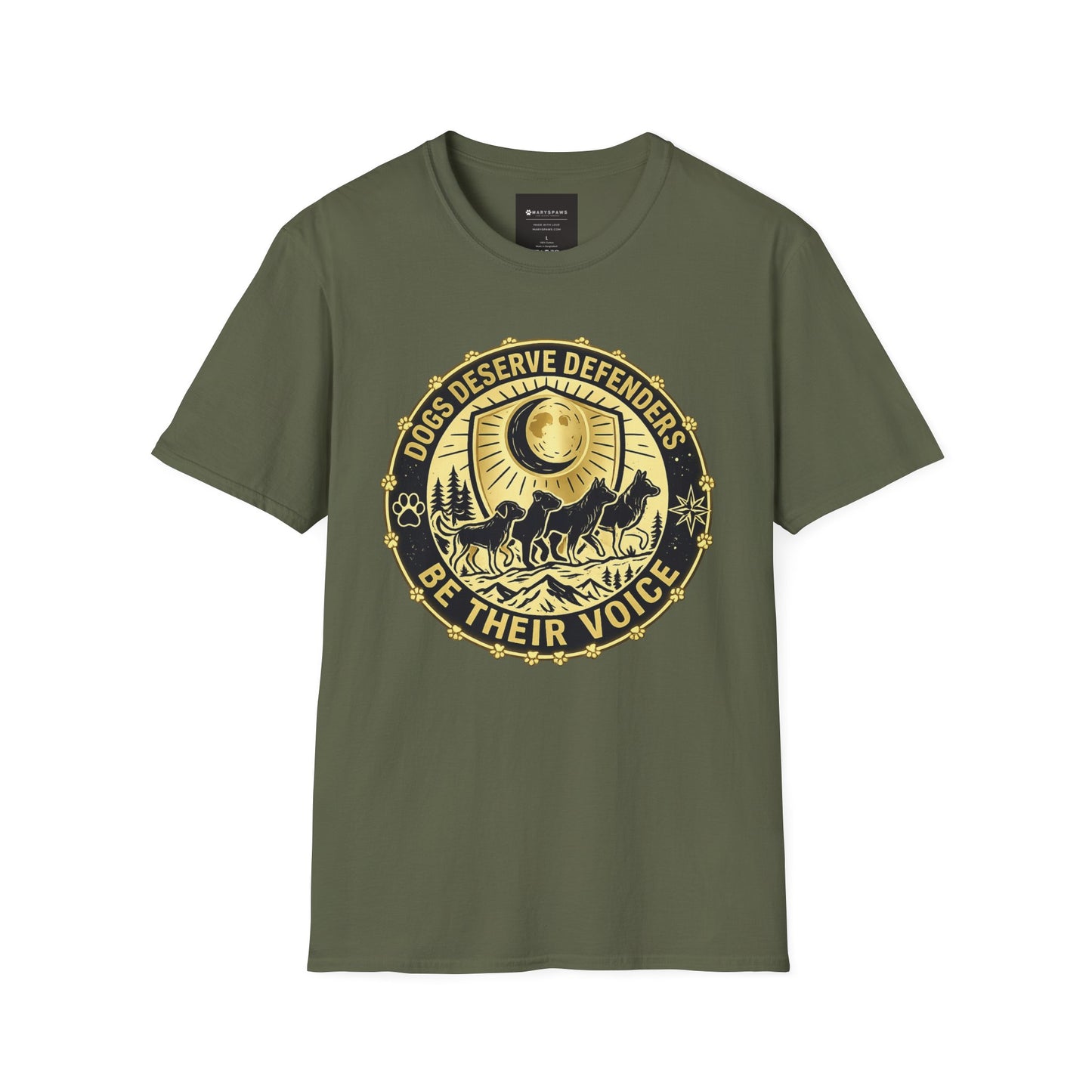 Dogs Deserve Defenders T-Shirt — Be Their Voice Animal Rescue Tee