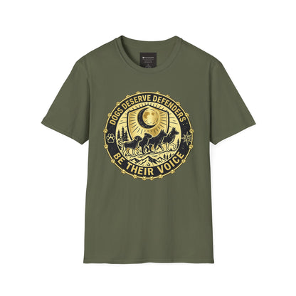 Dogs Deserve Defenders T-Shirt — Be Their Voice Animal Rescue Tee