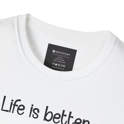 PERSONALIZE IT — "Life is Better with Max" Golden Retriever Portrait Tee