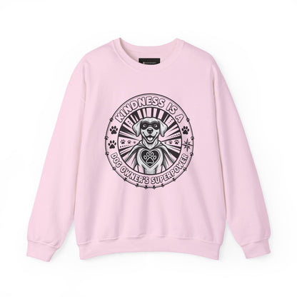 Kindness Is Magic Crewneck Sweatshirt — "Kindness Is A Dog Owner's Superpower" Dog Lover Pullover