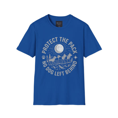 Protect the Pack "No Dog Left Behind" T-Shirt — Rescue & Dog Rescue Support Tee