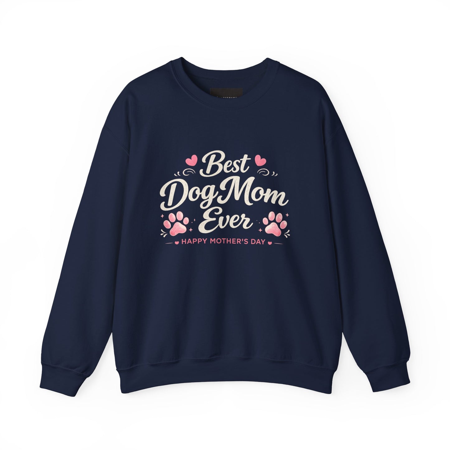 Best Dog Mom Ever Sweatshirt — Mother's Day Paw Print Crewneck