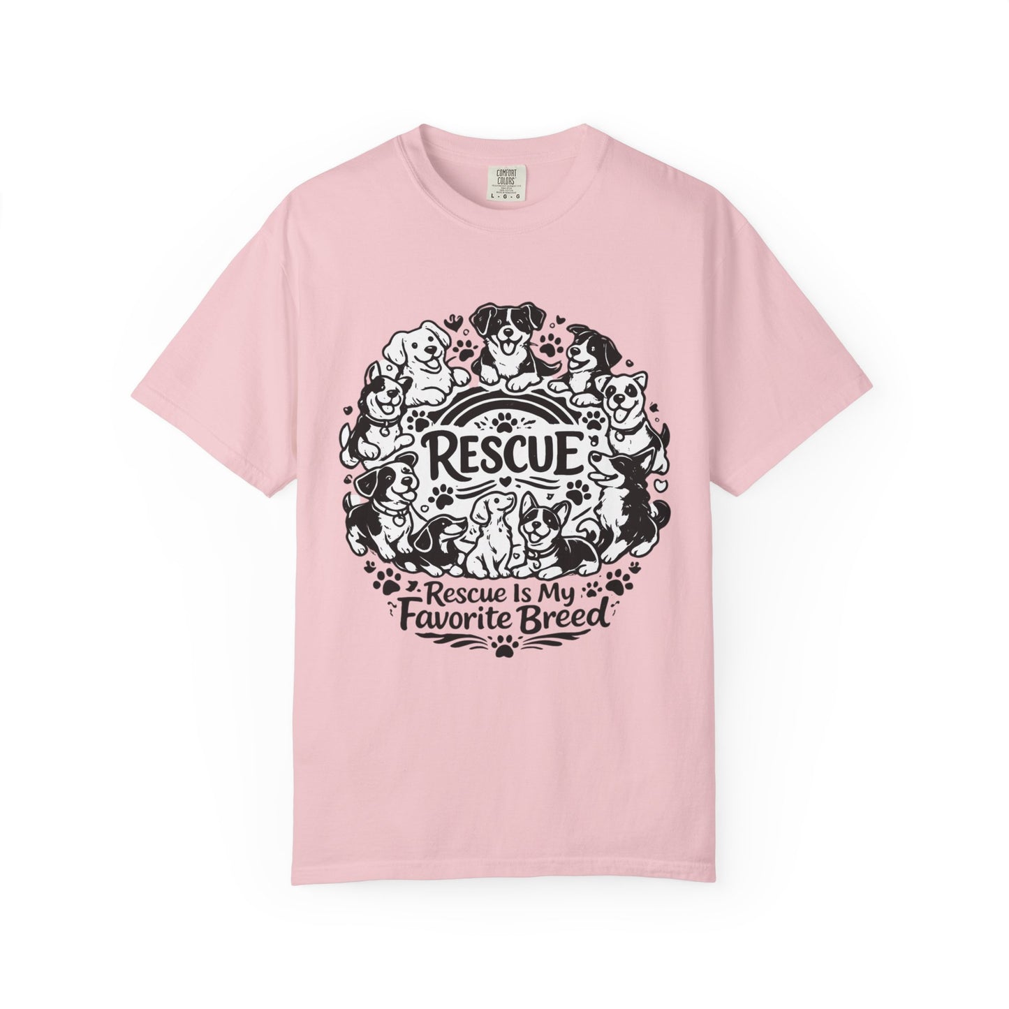 T-Shirt — "Rescue Is My Favorite Breed" Dog Rescue Graphic Tee