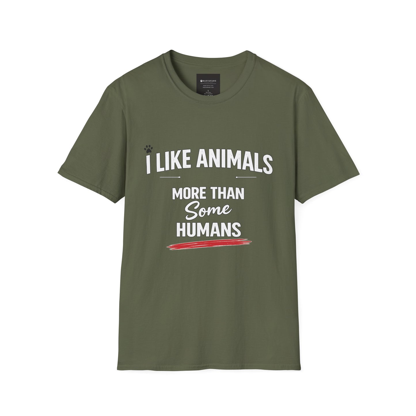 I Like Animals More Than Some Humans T-Shirt — Funny Pet Lover Tee