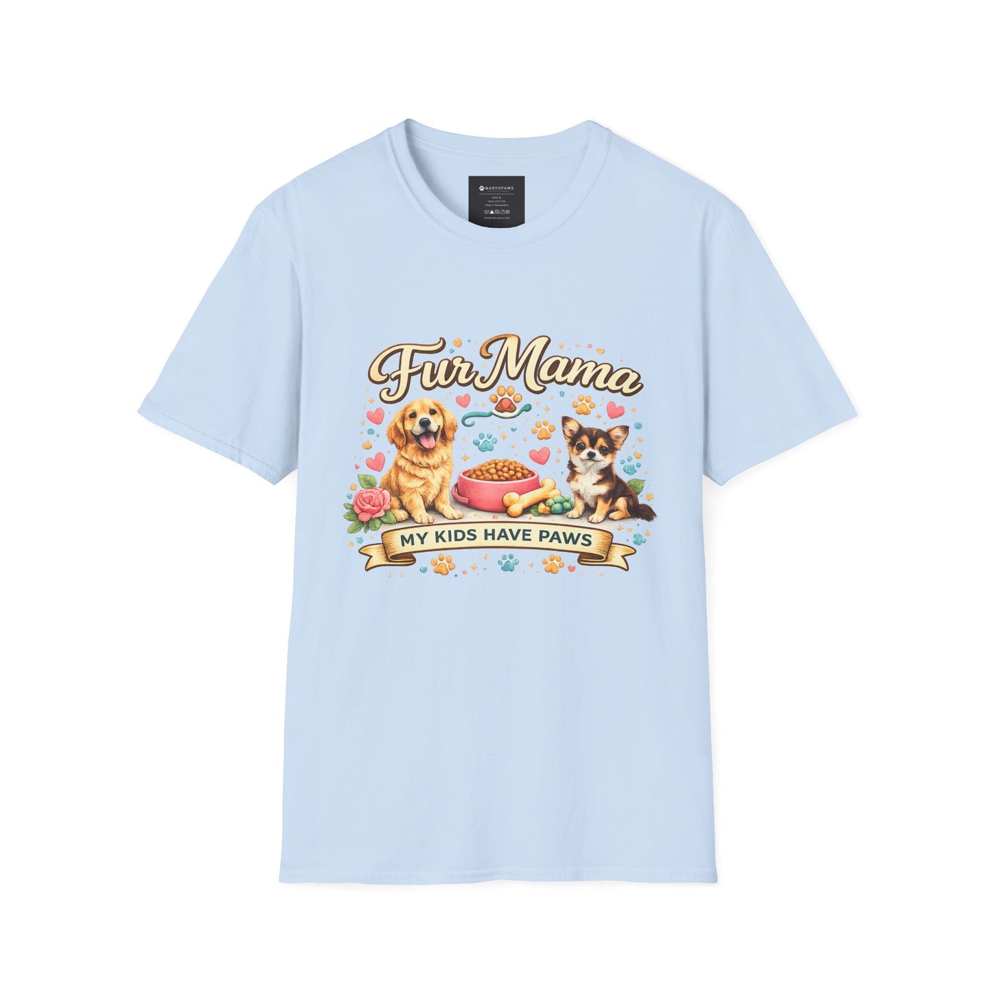 T-Shirt — "Fur Mama: My Kids Have Paws" Cute Pet Mom Tee