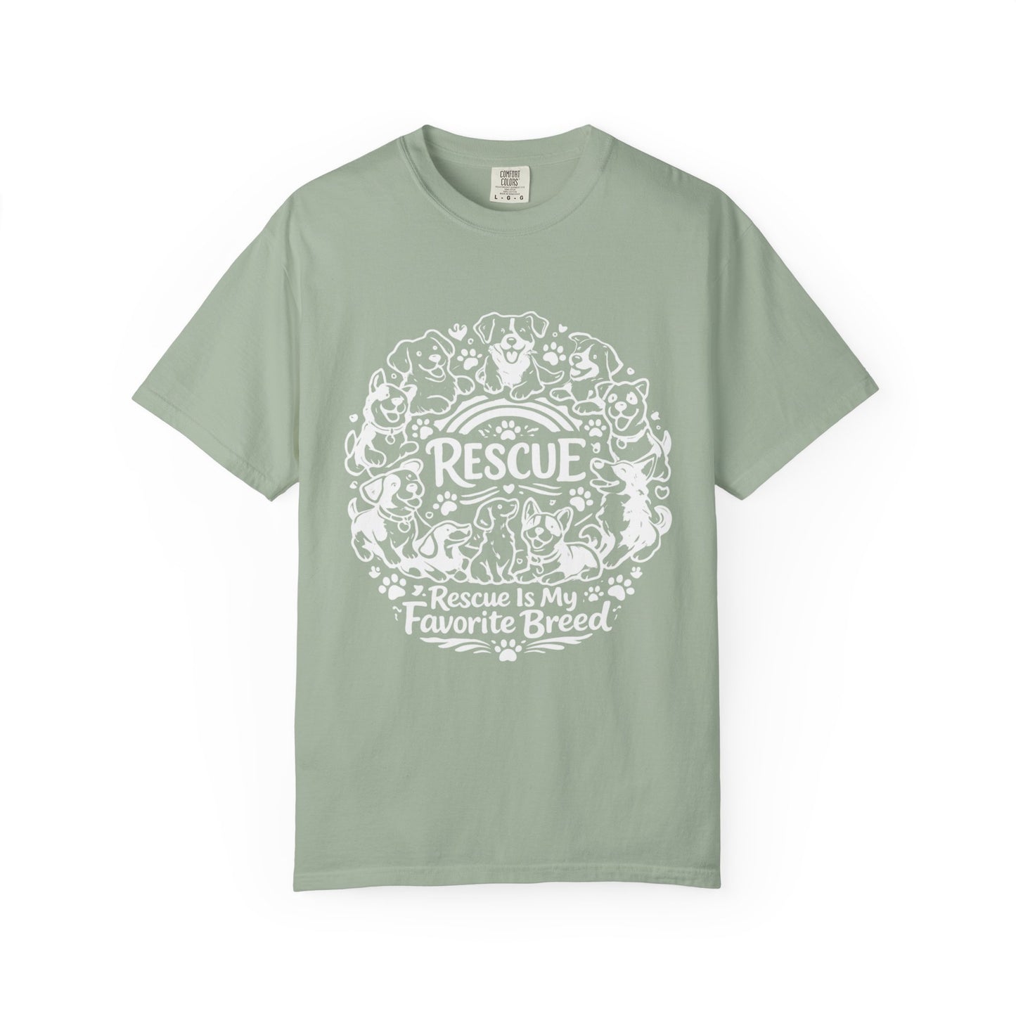 T-Shirt — "Rescue Is My Favorite Breed" Dog Rescue Graphic Tee