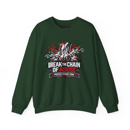 Crewneck Sweatshirt — "Break the Chain of Abuse" Support & Awareness Pullover