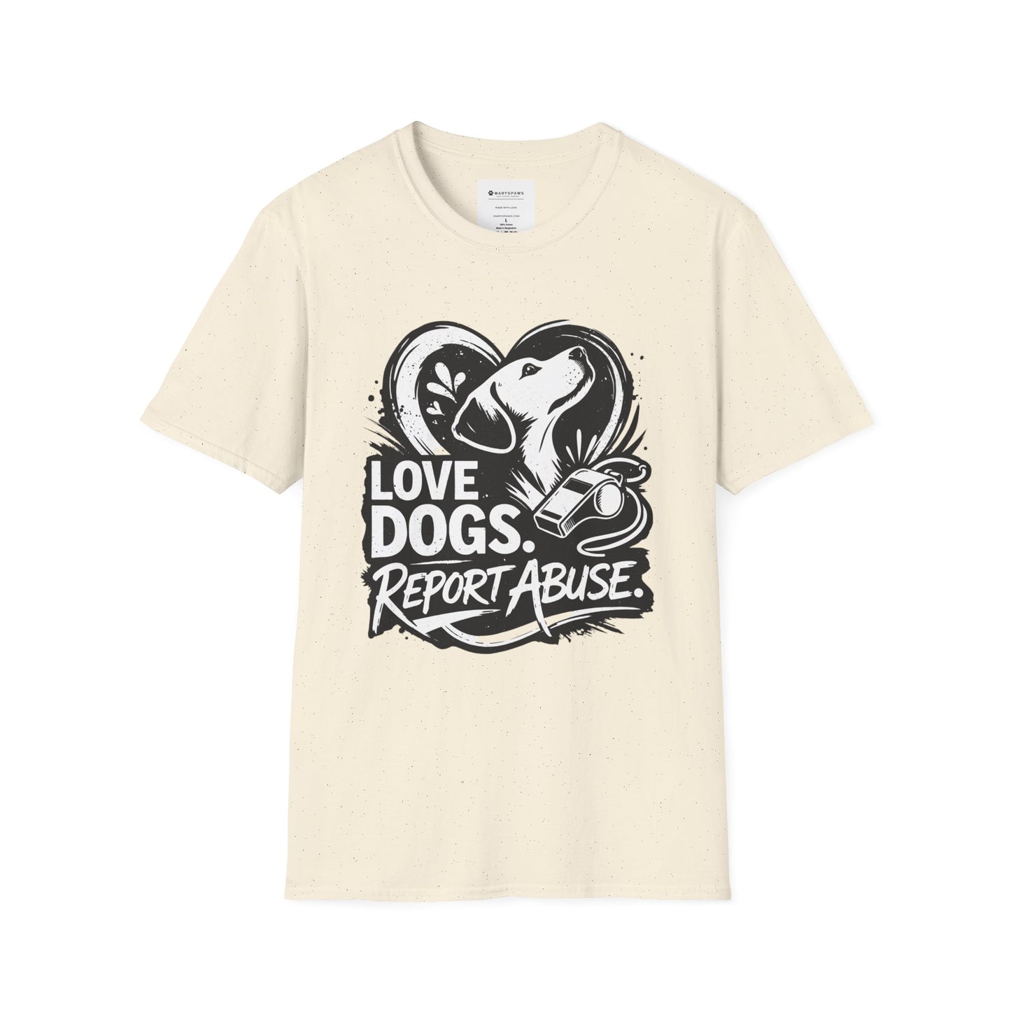 Love Dogs Report Abuse T-Shirt — Dog Rescue Awareness Tee