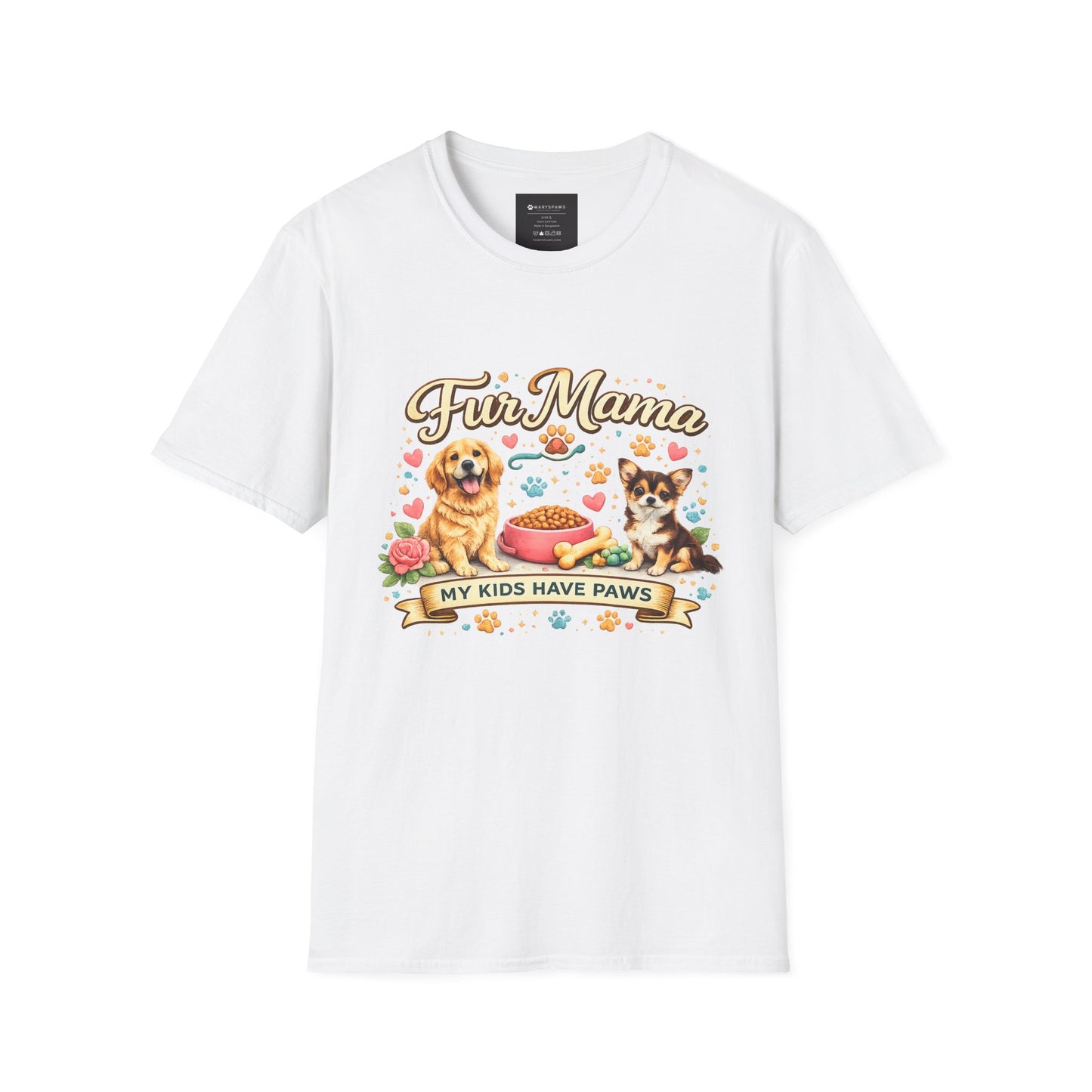 T-Shirt — "Fur Mama: My Kids Have Paws" Cute Pet Mom Tee