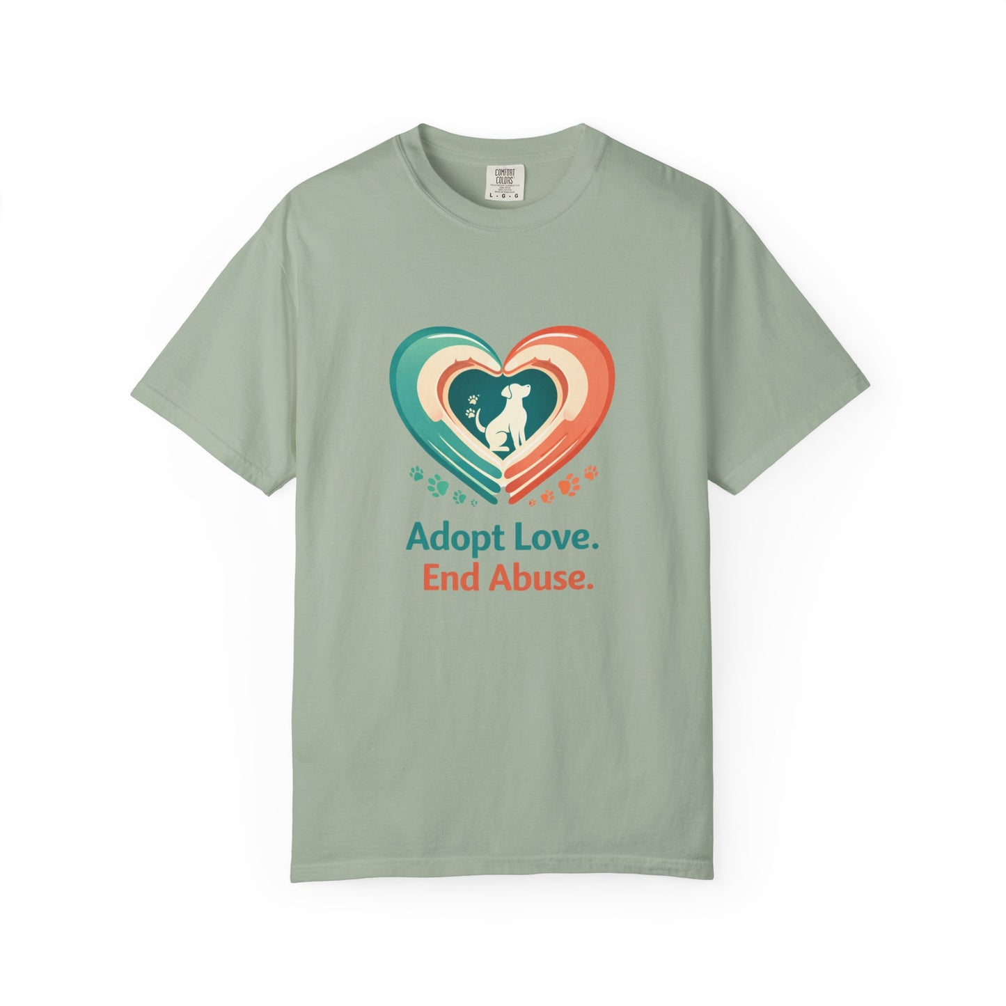 Adopt Love. End Abuse. Heart Pet Rescue T-Shirt