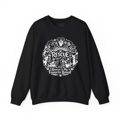 Rescue Dogs T-Shirt — "Rescue is My Favorite Breed" Pet Rescue Tee