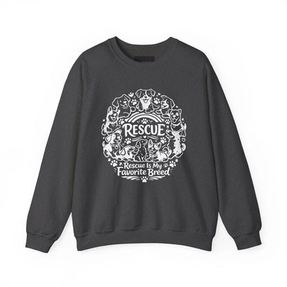 Rescue Dogs T-Shirt — "Rescue is My Favorite Breed" Pet Rescue Tee
