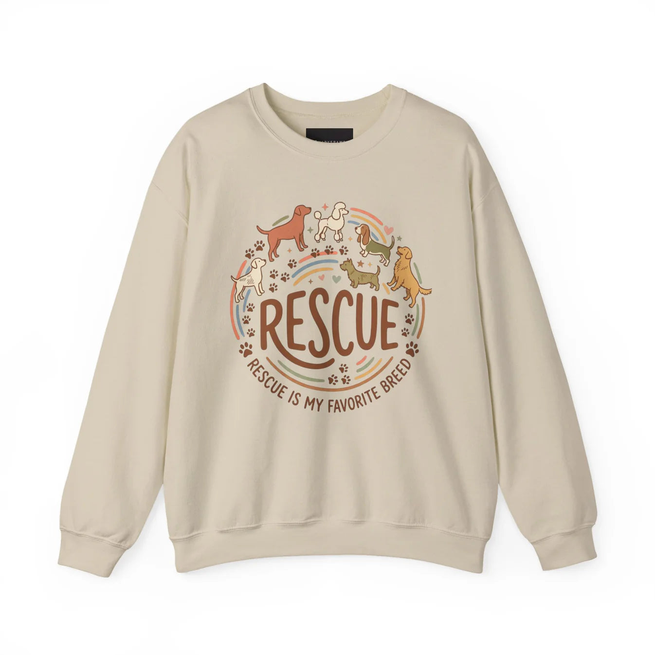 Rescue Dogs T-Shirt — "Rescue is My Favorite Breed" Pet Rescue Tee