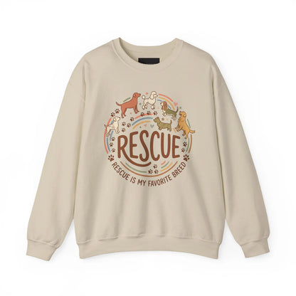 Rescue Dogs T-Shirt — "Rescue is My Favorite Breed" Pet Rescue Tee