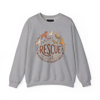 Rescue Dogs T-Shirt — "Rescue is My Favorite Breed" Pet Rescue Tee