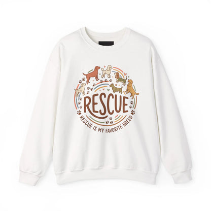 Rescue Dogs T-Shirt — "Rescue is My Favorite Breed" Pet Rescue Tee